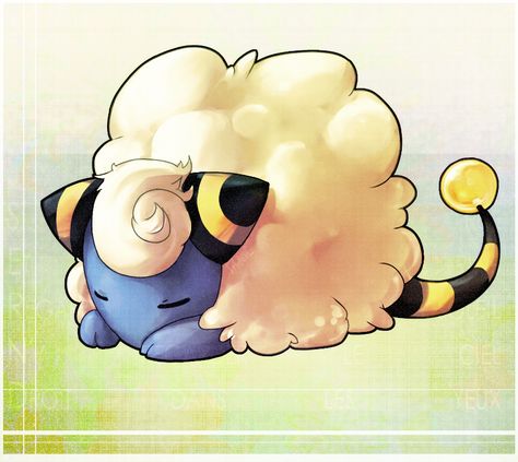 #PKMN Pokemon Mareep, Mareep Pokemon, First 150 Pokemon, Red Folder, Pokémon Pictures, Drawings Inspo, Pokemon Official, Pokemon Team, Pokemon Gijinka