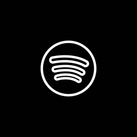 Spotify App Icon Black, Dark Apps, Spotify App Icon, All Apps Icon, App Ikon, Phone Widgets, Shortcut Icon, Zestaw Ikon, App Store Icon