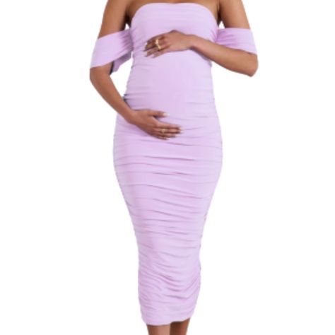 Brand New With Tags Maternity Dress In Lilac Size 10 Uk But Size 6 Usa Aka Size Small/Medium Purple And Gold Maternity Dress, Lavender Dress Maternity Shoot, Lavender Maternity Dress, Light Purple Maternity Dress, Club L London Maternity, Pastel Purple Dress, Purple Maternity Dress, Tea Length Cocktail Dresses, Pregnancy Gender