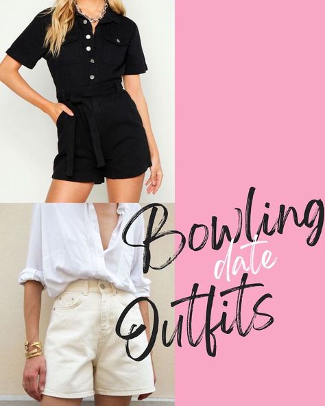 Outfits For Bowling Night, Bowling Date Outfit Summer, Cute Outfits For Bowling Date, Outfit Ideas For Bowling Date, Bowling Night Outfit Casual, Bowling Outfit Ideas Summer, What To Wear To Go Bowling, What To Wear For Bowling, Bowling Date Night Outfit