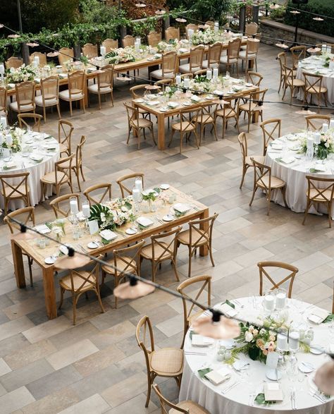 8ft Table Wedding Layout, Farm Table And Round Table Wedding, Farm Tables And Round Tables Wedding, 60 Inch Round Table Wedding, Wedding Round And Rectangular Tables, Long Table Wedding Reception Layout, Circle And Rectangle Tables Wedding, Wedding Dinner Table Layout, Mixed Round And Rectangle Tables Wedding