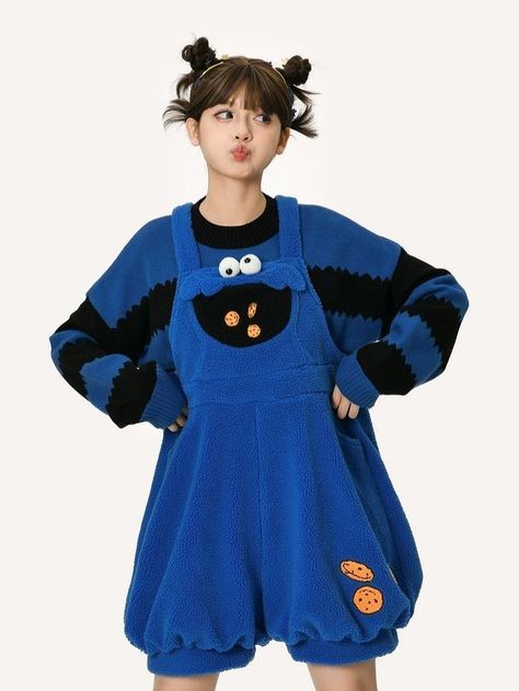 Her Drawing, Sesame Street Cookie Monster, School Homework, Kawaii Fashion Outfits, Cookie Monster, Really Cute Outfits, Kawaii Clothes, Character Outfits, Dream Clothes