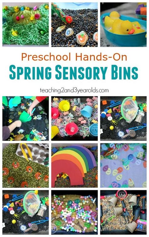 Spring Sensory Activities for Preschoolers - Teaching 2 and 3 Year Olds Homegrown Preschooler, Prek Sensory, Sensory Bins For Toddlers, Ocean Activities Preschool, Spring Sensory, April Preschool, Spring Theme Preschool, Sensory Activities For Preschoolers, Preschool Sensory