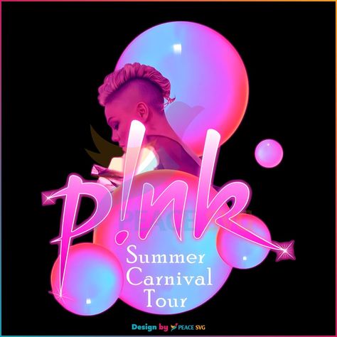 Pink Summer Carnival 2023, P!nk Summer Carnival 2023, Pink Singer Wallpaper, Pink Musician, Pink Summer Carnival Tour, Concert Scrapbook, Singer Pink, Pink 2023, Music Designs