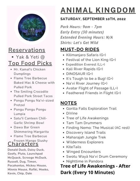 Animal Kingdom To Do List, Disneyworld Planning 2023, Animal Kingdom Tips 2023, Animal Kingdom Planning Guide, Disney World Rides List 2022 Printable, Disney World Packing, Disney 2023, Disneyland Planning, Family Disney Trip