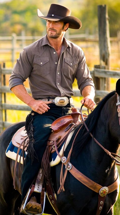 Cowboy In Suit, Elegant Cowboy Outfit For Men, Old Money Cowboy, Hot Cowboy Aesthetic Men, Black Cowboy Hat Outfit Men, Country Man Aesthetic, Handsome Cowboys Men, Dressy Cowboy Outfits Men, Cowboy Aesthetic Men