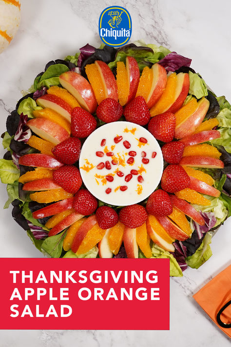 Add some color and flavor to your Thanksgiving table with this beautiful and delicious Apple Orange Salad! This salad is packed with seasonal ingredients, including fresh greens, crisp apples, juicy oranges, and sweet strawberries. It's the perfect way to start your Thanksgiving meal, or to serve as a side dish. Apple Orange Salad, Fruit Bouquets, Thanksgiving Salad, Salmon Spinach, Best Macaroni Salad, Thanksgiving 2024, Fresh Salad Recipes, Recipes Thanksgiving, Yogurt Dressing