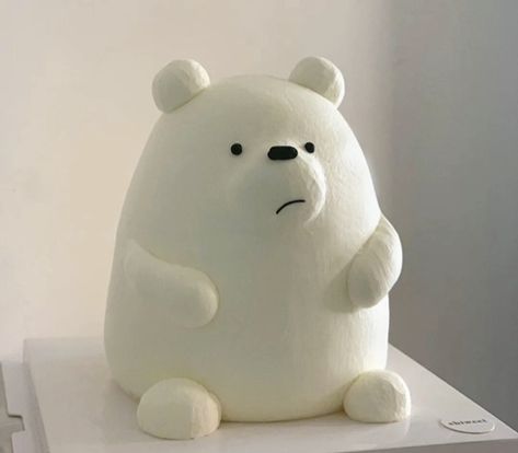 3d Cakes Ideas Birthday, Cute Cake Designs For Kids, Ice Bear Cake, Cute Animal Cakes, Bear Cake Ideas, Cream Cake Design, Cute Bear Cake, Polar Bear Cake, Candy Birthday Cakes