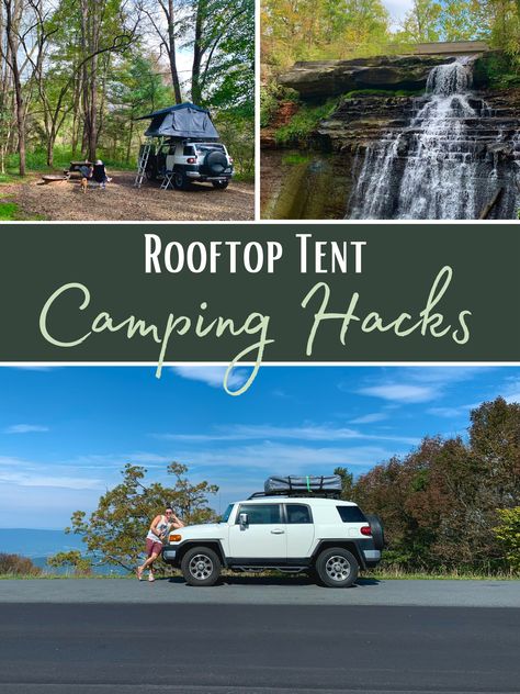 Rooftop Tent Camping Essentials, what to pack for car camping, car camping essentials, rooftop tent camping, camping with dogs, camping for beginners Roof Top Tent Camping Ideas, Overland Camping Hacks, Rooftop Camping Ideas, Rooftop Tent Camping Hacks, Tent Camping Must Haves, Tent Camping Essentials, Roof Camping, Rooftop Camping, Rooftop Tent Camping