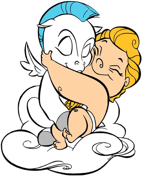 Baby Hercules Party, Hercules Baby Shower Theme, Hercules Disney Tattoo, Hercules Birthday Party, Hercules Party, Hercules And Pegasus, Baby Hercules, Disney Clip Art, Hercules Disney