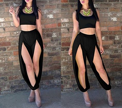 Genie Pants, Bandage Dress Bodycon, Black Clothing, Bodysuit Fashion, Dance Outfits, Larp, Alibaba Group, Diy Clothes, Aesthetic Clothes