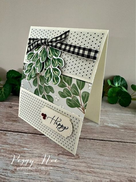 Season of Green & Gold Stampin\' Up! Pretty Paper Cards #seasonofgreen&cold #christmascard #stampinup #peggynoe #prettypapercards #gdp452 #goldengreenerybundle Stampin Up Seasons Of Green And Gold, Golden Greenery Stampin Up Cards, Patriotic Cards, Global Design Project, Stampin Up Christmas Cards, 2024 Christmas, Stampin Up Christmas, Happy 4th Of July, Su Cards