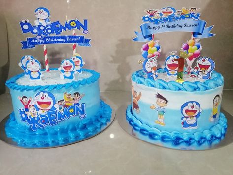 A Sweet Carat cake creation with a Doraemon theme cake Cake Ultah Doraemon, Doraemon Topper Cake Printable, Kue Tart Doraemon, Doraemon Theme Cake, Doremon Cake Designs, Doraemon Cake, Wedding Cake Tutorial, Velvet Cake Recipes, Creative Creations