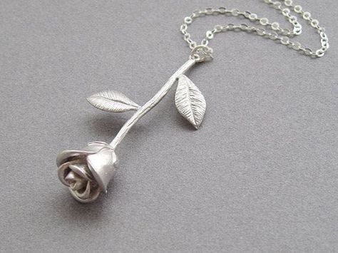 Single Stem Rose, Silver Jewellry, Kaname Kuran, Silver Jewelry Cleaner, Vampire Knight, Rose Pendant, Rose Necklace, Disney Jewelry, Silver Gifts