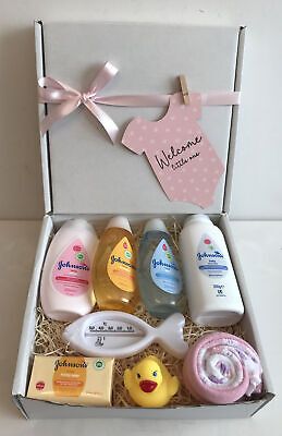 Baby Girl Gift Hamper Basket Maternity Shower Gift Johnsons Baby New Baby Gift | eBay New Born Baby Gifts Hamper, Maternity Baskets Gift Ideas, Baby Present Ideas Girl, Regalos Para Baby Shower Ideas, Regalo Baby Shower Ideas, Regalos Baby Shower Originales, Baby Gift Wrapping Ideas, Baby Gift Box Ideas, Baby Hamper Ideas