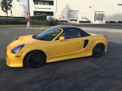 Toyota Mr2 Spyder, Mr2 Spyder, Toyota Mr2, Working On It, Toyota, Toy Car, Bicycle, Yellow