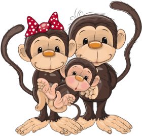 Painting Birthday, Cartoon Monkey, Illustration Tattoo, Clipart Baby, Baby Clip Art, Cute Monkey, Cute Clipart, Digi Stamps, Animal Clipart