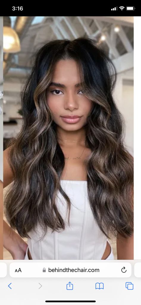 Fall Balayage Black Hair, Fall Hair Highlights, Black Hair Balayage, Brown Hair Balayage, Hair Balayage, Hair Up Styles, Hair Color Balayage, Good Hair Day, Brunette Hair