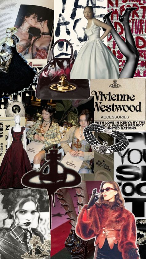 #fashion #viviennewestwood #vintage #aesthetic #collage Kelsey Simone Outfits, Vintage Aesthetic Collage, Vivienne Westwood Designs, Vivienne Westwood Fashion, Louise Vuitton, Punk Aesthetic, The Vivienne, Fashion Collage, Fashion Portfolio