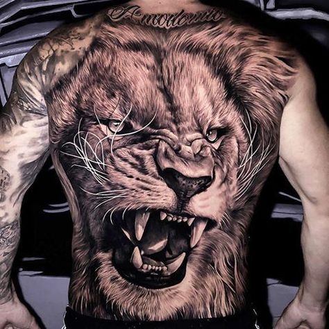 15+ Realistic Lion Back Tattoo Designs and Ideas Eagle Back Tattoo, Back Tattoos For Men, Lion Back Tattoo, Lion Eyes, Mens Lion Tattoo, Lion Head Tattoos, Tattoo Magazine, Lion Tattoo Design, Full Back Tattoos