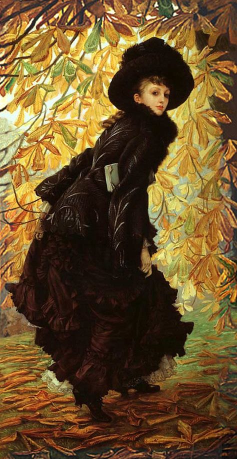 James Tissot "October" 1877 | Updated higher quality, fuller… | Flickr James Tissot, Electronics Pattern, Vintage Advertising Art, Most Famous Artists, 26 November, Roaring 20s, Friedrich Nietzsche, Oil Painting Reproductions, Painting Reproductions