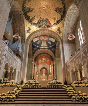 The Basilica of the National Shrine of the Immaculate Conception Sanctuary - Washington, DC Basilica Washington Dc, The Immaculate Conception, Dc Travel, Pope John Paul Ii, Immaculate Conception, Roman Catholic Church, Roman Catholic, Pilgrimage, Catholic Church