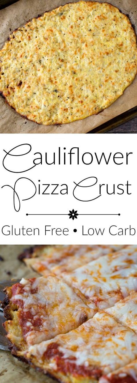 Cauliflower pizza crust-great low carb and gluten free option. Great way to get kids to eat their vegetables! My family loves this dinner recipe. Keto Beginner, Kito Diet, Cauliflower Pizza Crust, Gluten Free Pizza Crust, Cauliflower Crust, Cauliflower Crust Pizza, Cauliflower Pizza, Low Carb Dinner, Cauliflower Recipes