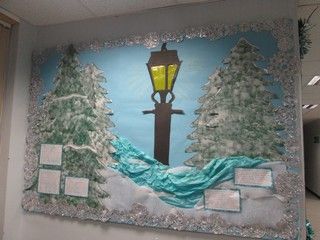 The Lion, the Witch, and the Wardrobe bulletin board--could have multiple quotes (movable) and children have to match to character--Who said it? Narnia Display, Narnia Decorations, Narnia Classroom, Upper Elementary Christmas, Eyfs Resources, January Door Decorations, Saint Barts, Frozen Kingdom, Frozen Planet