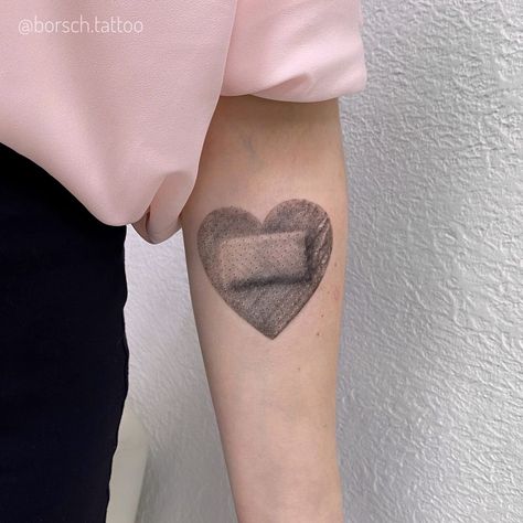 Meaningful Symbol Tattoos, Patch Tattoo, First Tattoo Ideas, Single Line Tattoo, Heart Patch, The Sweetest Thing, Symbol Tattoos, Heart Patches, Dot Work Tattoo