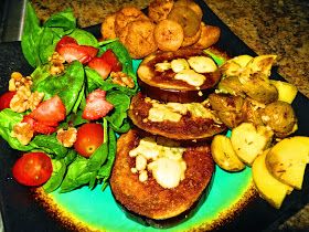 Hallelujah Diet Recipes, Recipes For Eggplant, Plantain Salad, Eggplant Steaks, Rosemary Fries, Strawberry Walnut Salad, Husband Lunch, Walnut Salad, Raw Vegetables