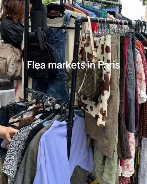 Paris France 🇫🇷 Travel | Hotels | Food | Tips on Instagram: "Secondhand treasure hunt: Hunt for vintage treasures at one of the many flea markets and thrifting spots in Paris🤩😍! 💡Here is a list of all the flea markets in Paris: * Marché de l'Puces Saint-Ouen - Saturday and Sunday * Marché aux Puces de Montreuil - Saturday and Sunday * Marché aux Puces de la Porte de Vanves - Saturday and Sunday * Marché aux Puces de la Vilette - Saturday and Sunday (only in June, July, August and September) Markets In Paris, Spots In Paris, Paris France Travel, Hotel Food, Au Pair, Vintage Paris, Food Tips, Flea Markets, Vintage Market