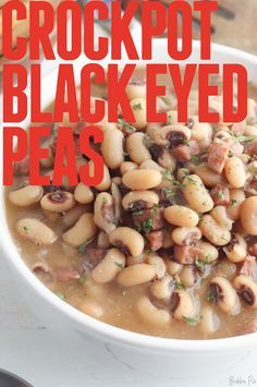 Crock Pot Black Eyed Peas, Crockpot Black Eyed Peas, Black Eyed Peas And Ham, Black Eyed Peas Recipe Crock Pot, Slow Cooker Black Eyed Peas, Blackeyed Pea Recipes, Blackeyed Peas, Black Eyed Peas Recipe, Peas Recipe