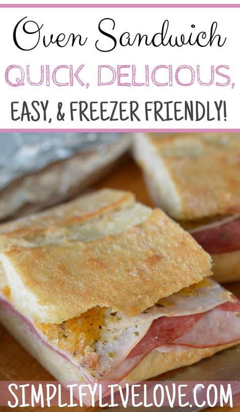 This easy to make hot oven sandwich is one recipe my kids always ask me to make. Quick and easy, it's also freezer friendly, so get the ingredients and make a few! #freezercooking #ovensandwich #kidfriendlyrecipe Premade Freezer Meals, Kids Friendly Meals, Freezer Lunches, Toasted Sandwich Recipes, Hot Turkey Sandwiches, Freezer Sandwiches, Baked Sandwiches, Freezer Dinners, Swap Party