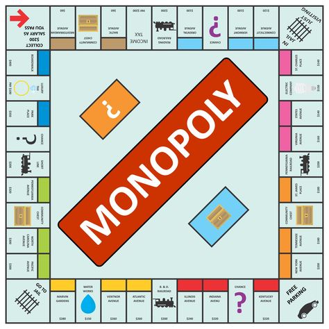 Printable Monopoly Board, Monopoly Cards Printable, Diy Monopoly Board, Monopoly Printable, Board Game Design Ideas, Make Your Own Monopoly, Monopoly Diy, Game Board Template, Dioramas Ideas