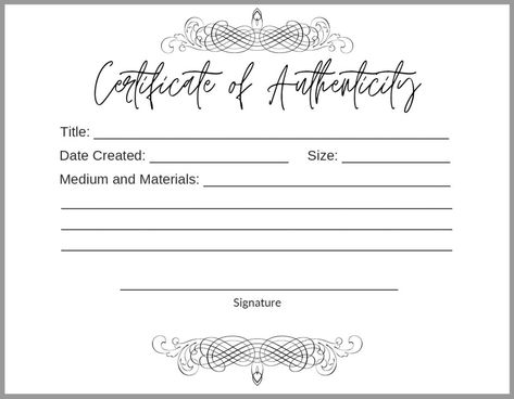 Create Certificate, Sacred Space Altar, Name In Cursive, Doodle Art Drawing, Moving To California, Selling Art Online, Art Pricing, Certificate Of Authenticity, Art Business