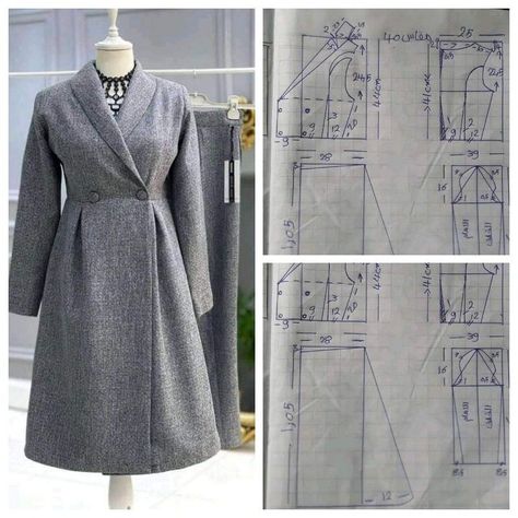 Hooded Jacket Pattern Sewing, Blouse Pattern Free, Sewing Dresses For Women, Hoodie Sewing Pattern, Clothing Pattern Design, Girls Clothes Patterns, Blazer Pattern, Coat Pattern Sewing, Sewing Clothes Women