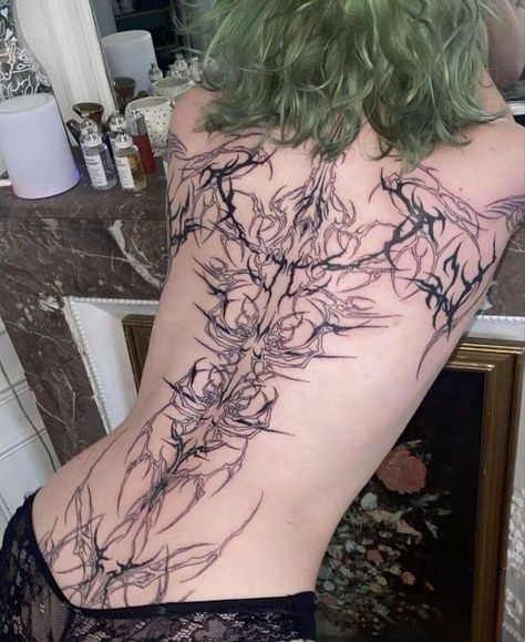 Petit Tattoo, Sigil Tattoo, Wicked Tattoos, Tasteful Tattoos, Spine Tattoos For Women, Spine Tattoos, Aesthetic Tattoo, Black Ink Tattoos, Elegant Tattoos