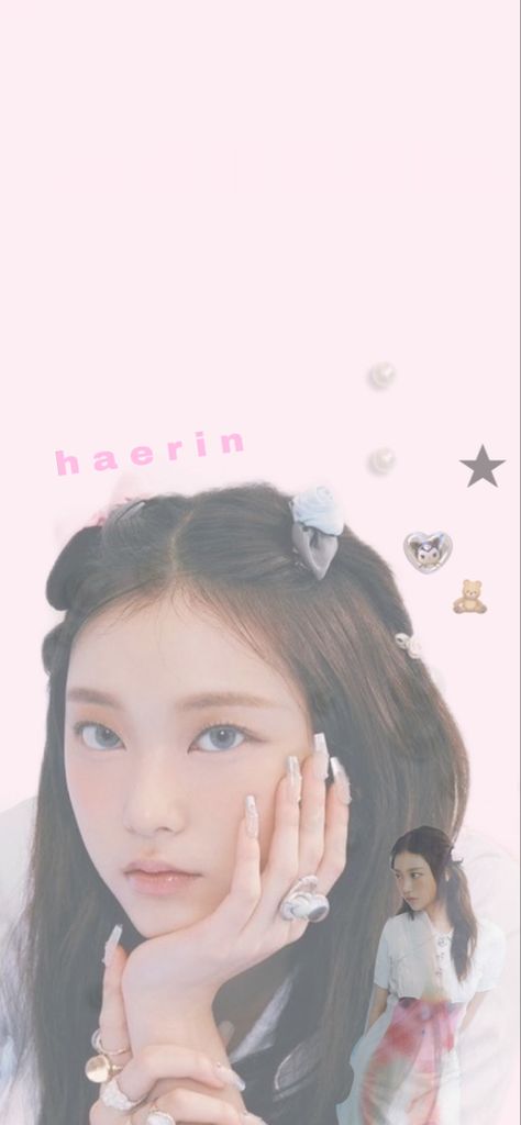 Haerin Wallpaper, Pink Kpop, Wallpaper Pink, New Hair, Wallpapers, Iphone, Hair, Pink, Quick Saves