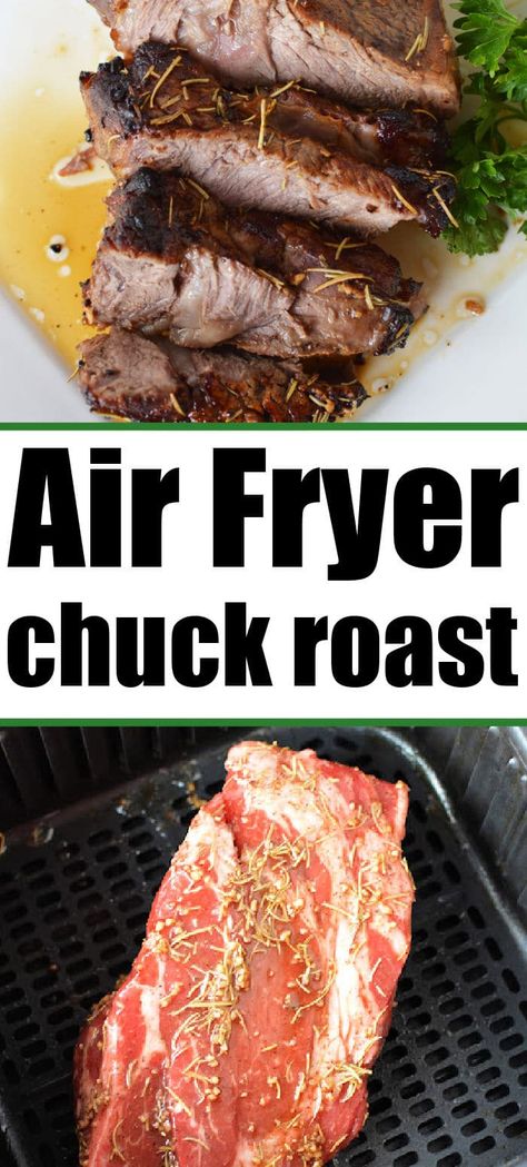 Air Fryer Chuck Roast, Air Fryer Roast Beef, Air Fryer Roast, Roasted Grape Tomatoes, Tender Roast Beef, Chuck Roast Recipes, Air Fryer Cooking Times, Beef Roast, House Big