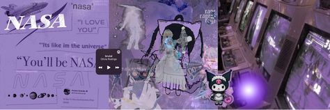 header twitter purple dark kuromi olivia rodrigo Kuromi Facebook Cover, Kuromi Aesthetic Banner, Kuromi Twitter Header, Kuromi Header Purple, Kuromi Header, Kuromi Banner, Japan Aesthetic, Twitter Header, Purple Fashion