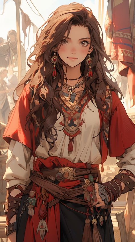 << View more Interesting HERE << Pirate Woman, Fantasy Inspiration, Female Character Design, Dnd Characters, Character Portraits, الرسومات اللطيفة, Fantasy Character Design, Character Design Inspiration, Anime Character Design