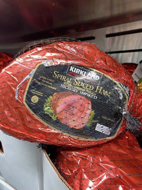 Kirkland Signature Spiral Ham at Costco | CostContessa Spiral Ham Crockpot Recipes, Costco Ham Recipes, Costco Ham In Crockpot, Kirkland Ham Recipe, Spiral Sliced Ham In Crockpot, Costco Spiral Ham, Spiral Ham Glaze Recipe, Costco Ham, Spiral Ham Crockpot