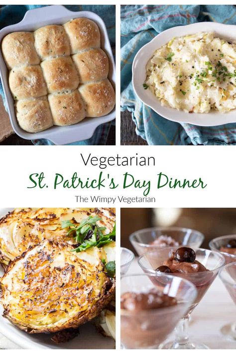 Irish vegetarian recipes for St. Patrick's Day and beyond. Dishes include a cocktail, bread, sides, main dishes and a dessert. Vegetarian Irish Recipes, Vegetarian Saint Patricks Day Recipe, Mashed Celery Root Recipe, St Patrick’s Day Vegan Food, Vegetarian St Patrick’s Day, Irish Potato Salad St. Patrick's Day, Warm Appetizers, Irish Recipes Traditional, Cabbage Steaks