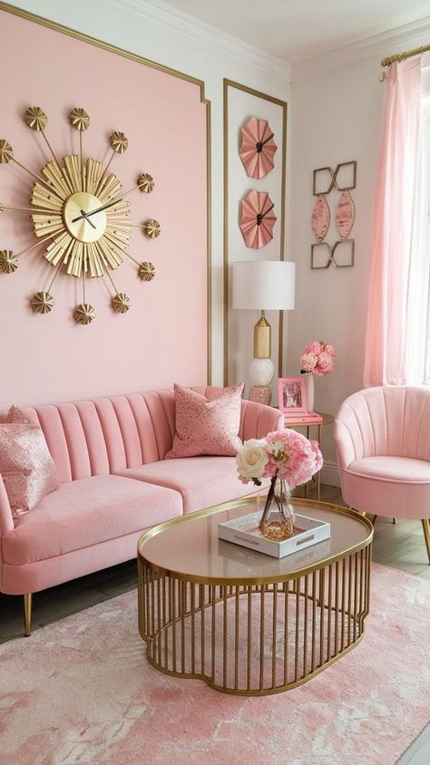 Feminine Space, Feminine Living Room, Apartment Decor Ideas, Pretty Furniture, Girly Apartments, Girly Apartment Decor, Girly Decor, Casas The Sims 4, Living Room Decor Inspiration