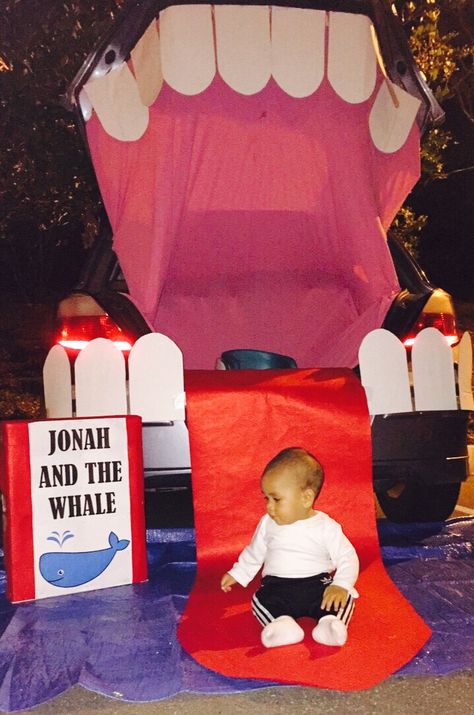 Trunk or Treat 2017 🎃 Jonah and the Whale Jonah And The Whale Trunk Or Treat Ideas, Jonah Trunk Or Treat, Catholic Trunk Or Treat Ideas, Jonah And The Whale Decorations, Jonah And The Whale Trunk Or Treat, Whale Trunk Or Treat, Bible Themes, Vbs Snacks, Church Trunk