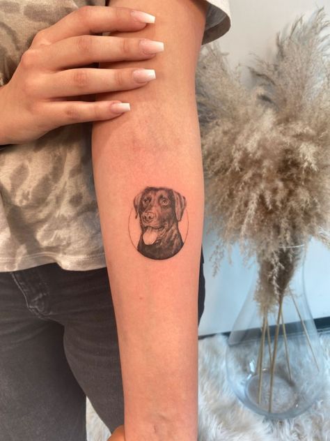 Dog Portrait Tattoo Placement, Nutmeg Tattoo, Dog Head Tattoo, Dog Face Tattoo, Pet Portrait Tattoos, Dog Portrait Tattoo, Portrait Tattoos, Hidden Tattoos, Flame Tattoos