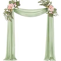 Sage Green Backdrop, Wedding Ceremony Arbor, Drapes For Wedding, Ceremony Arbor, Wedding Arch Draping, Arch Draping, Bridal Shower Decoration, Backdrop Fabric, Draping Fabric