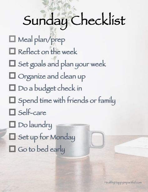 Check out these easy Sunday habits for an insanely successful and productive week. Easy things to do to set yourself up for success and have an amazing rest of the week. Do these habits and you're guaranteed to have better results and less stress. #productivity #productive #sundayhabits #sundayroutine #productiveweek Sunday Prep, Importance Of Self Care, Weekend Motivation, Eat The Frog, Sunday Planning, Sunday Routine, Sunday Recipes, Productive Things To Do, Self Care Bullet Journal