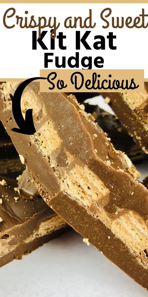 Kit Kat Recipes, Kit Kat Bars, Candy Truffles, Baking Kit, Baking Business, Fudge Recipe, Fudge Recipes, Kit Kat, Sweet Stuff