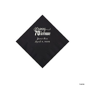 Happy 70 Birthday, Personalized Napkins, Congrats Grad, Foil Paper, Party Napkins, Party Tableware, Grad Party, 70th Birthday, Grad Parties